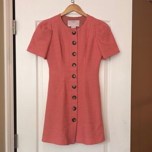 Gal Meets Glam x Anthropologie Kathleen Button Front Dress, Size 2 Petite